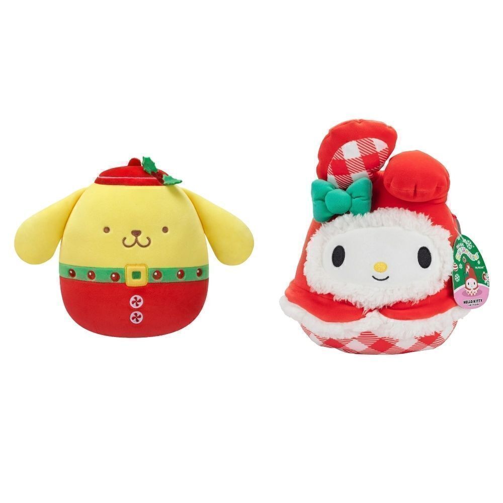 Squishmallows Hello Kitty & Friends Melody & Pompompurin Bundle of two Plush Toy